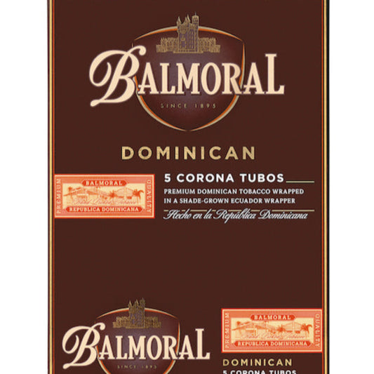 Balmoral Dominican cigar packaging on a white background
