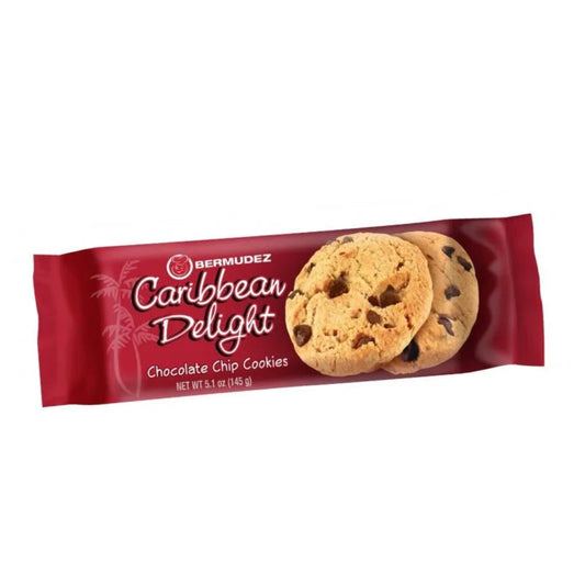 Bermudez Caribbean Delight chocolate chip cookies packaging 