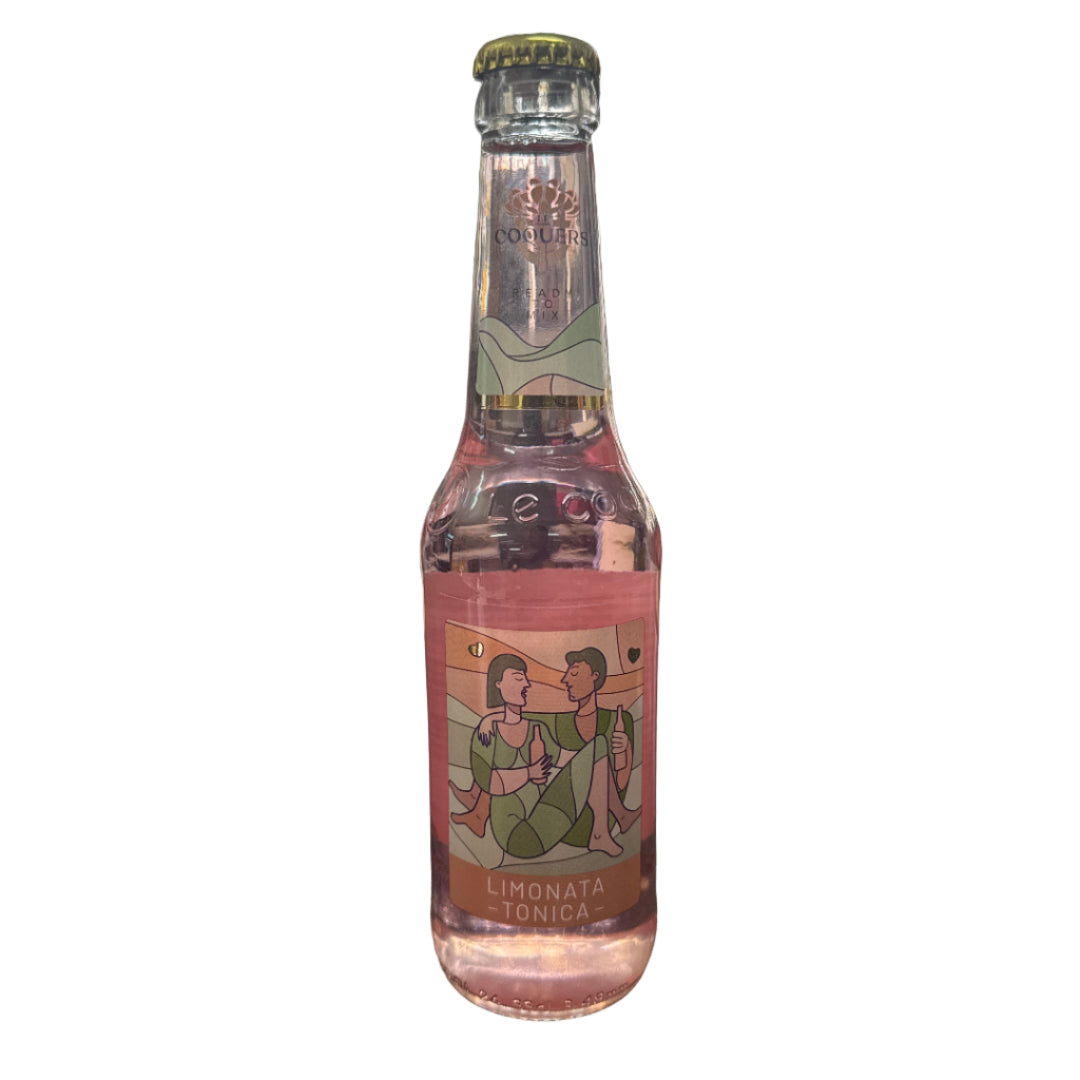 Bottle with a colorful label 