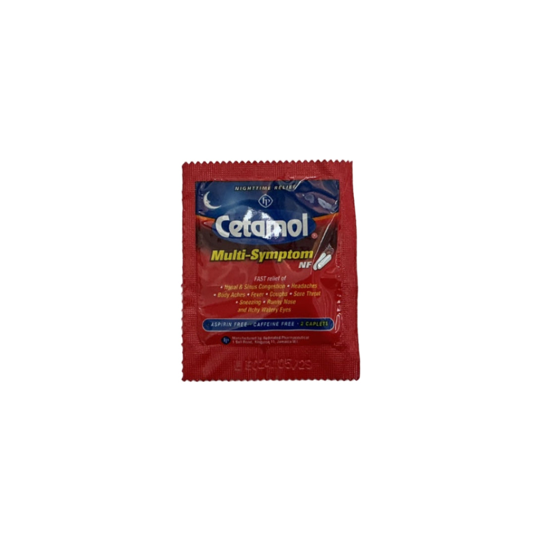 Cetaphil multi-symptom packet on a white surface