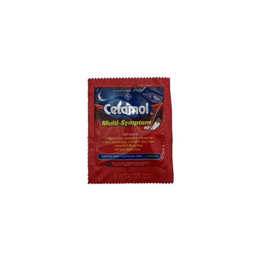Cetaphil multi-symptom packet on a white surface