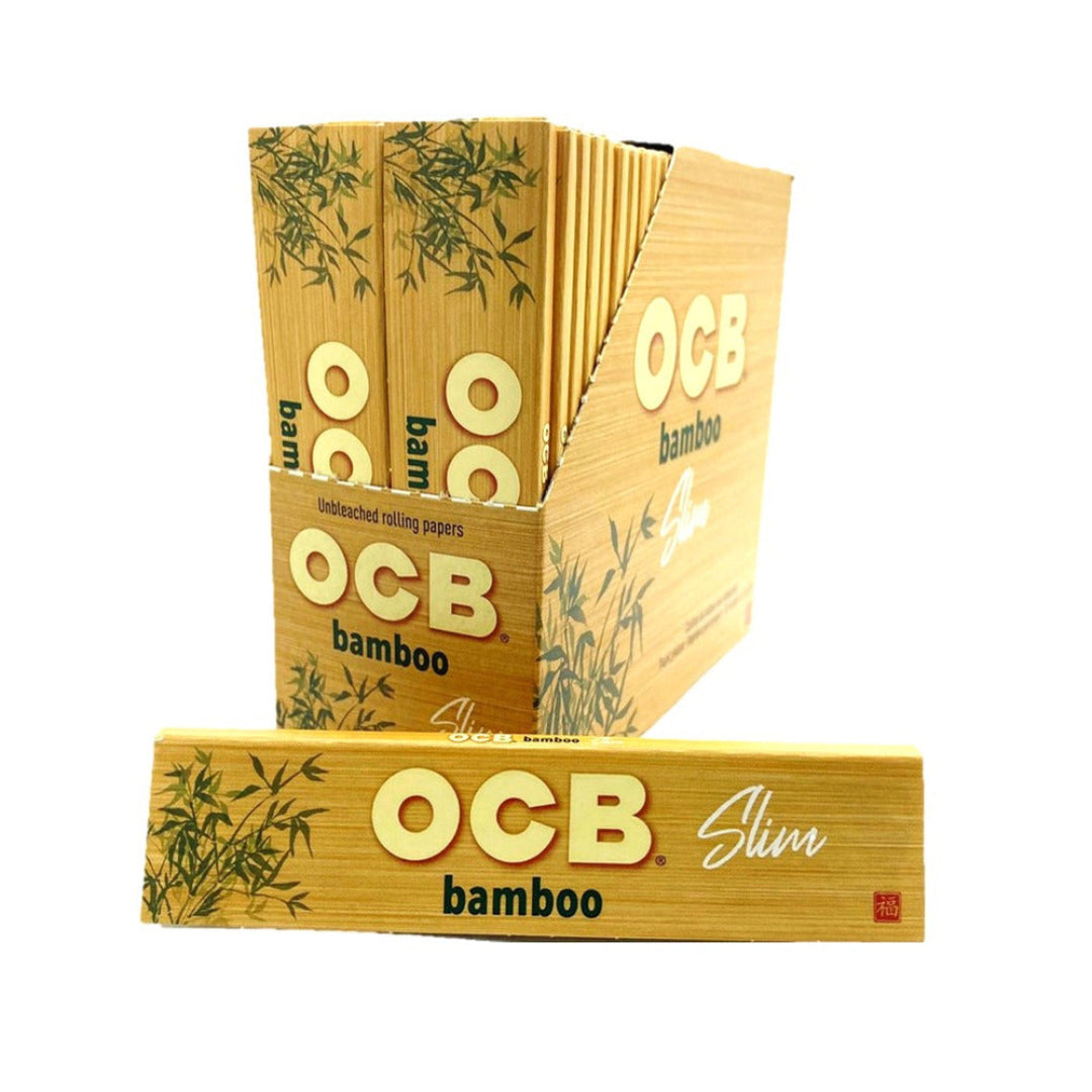 OCB Bamboo rolling papers packaging on a white background