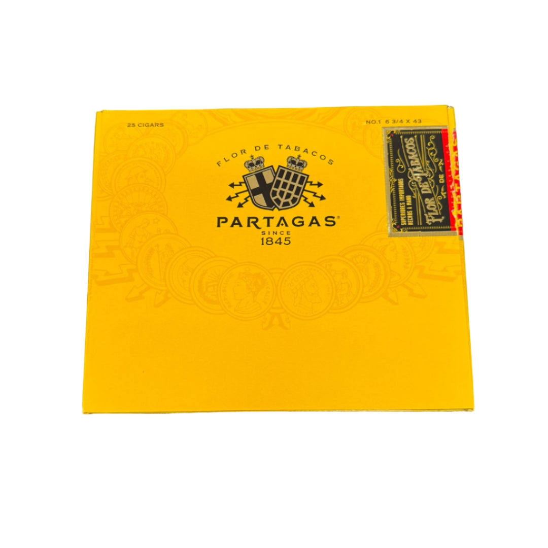 Yellow Partagas tobacco product packaging 