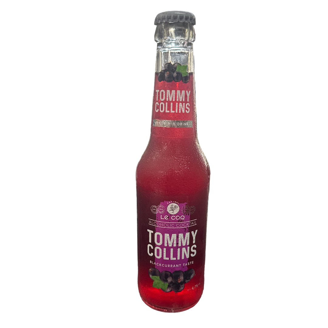 Bottle of Tommy Collins blackberry lemonade 