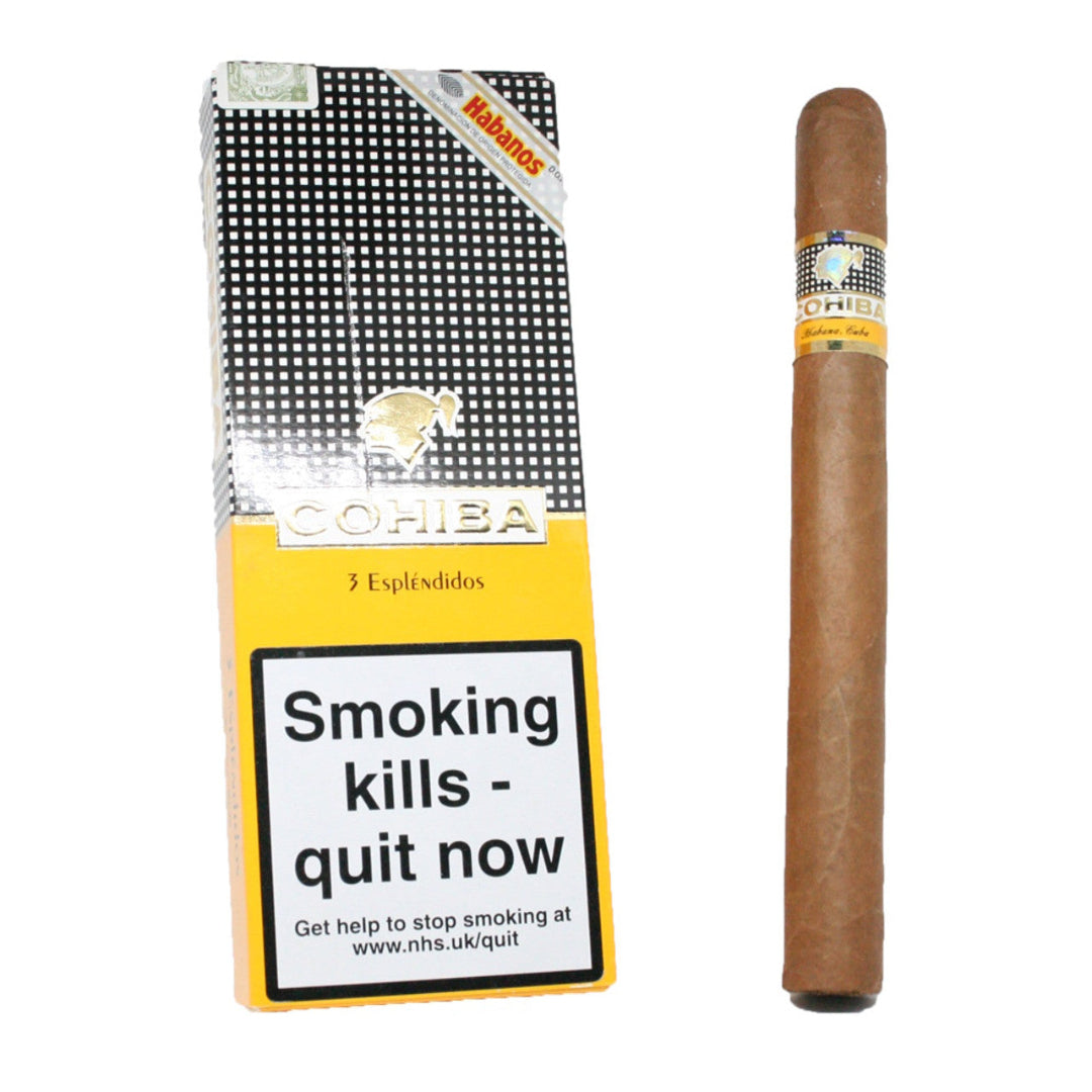 Cohiba cigar with packaging on a white background
