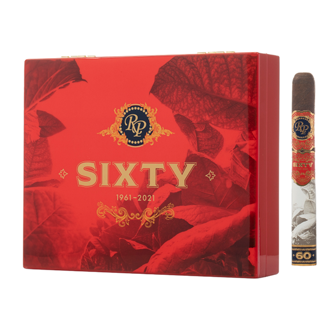 Red box with 'Sixty' branding and a单独的香烟展示在右侧
