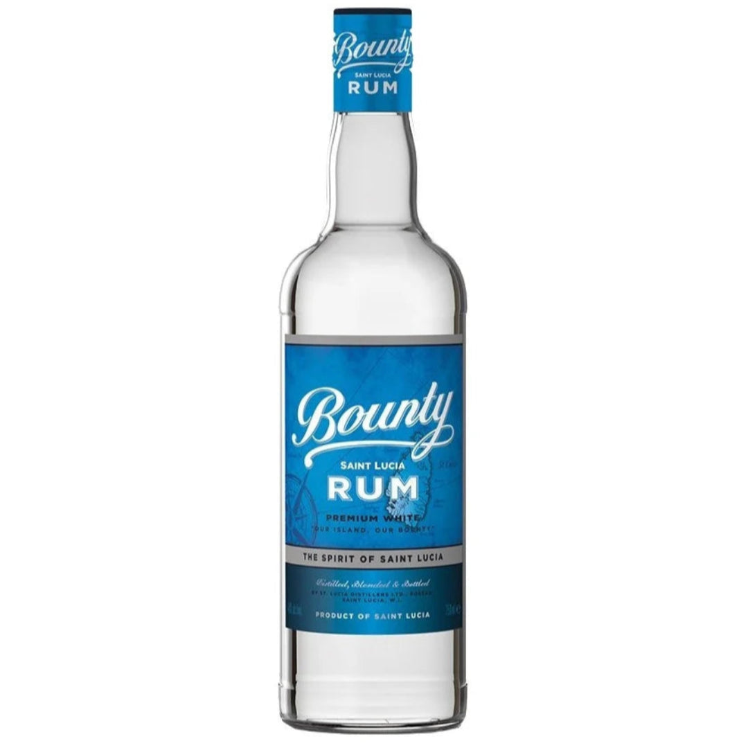 Bottle of Bounty Rum on a white background